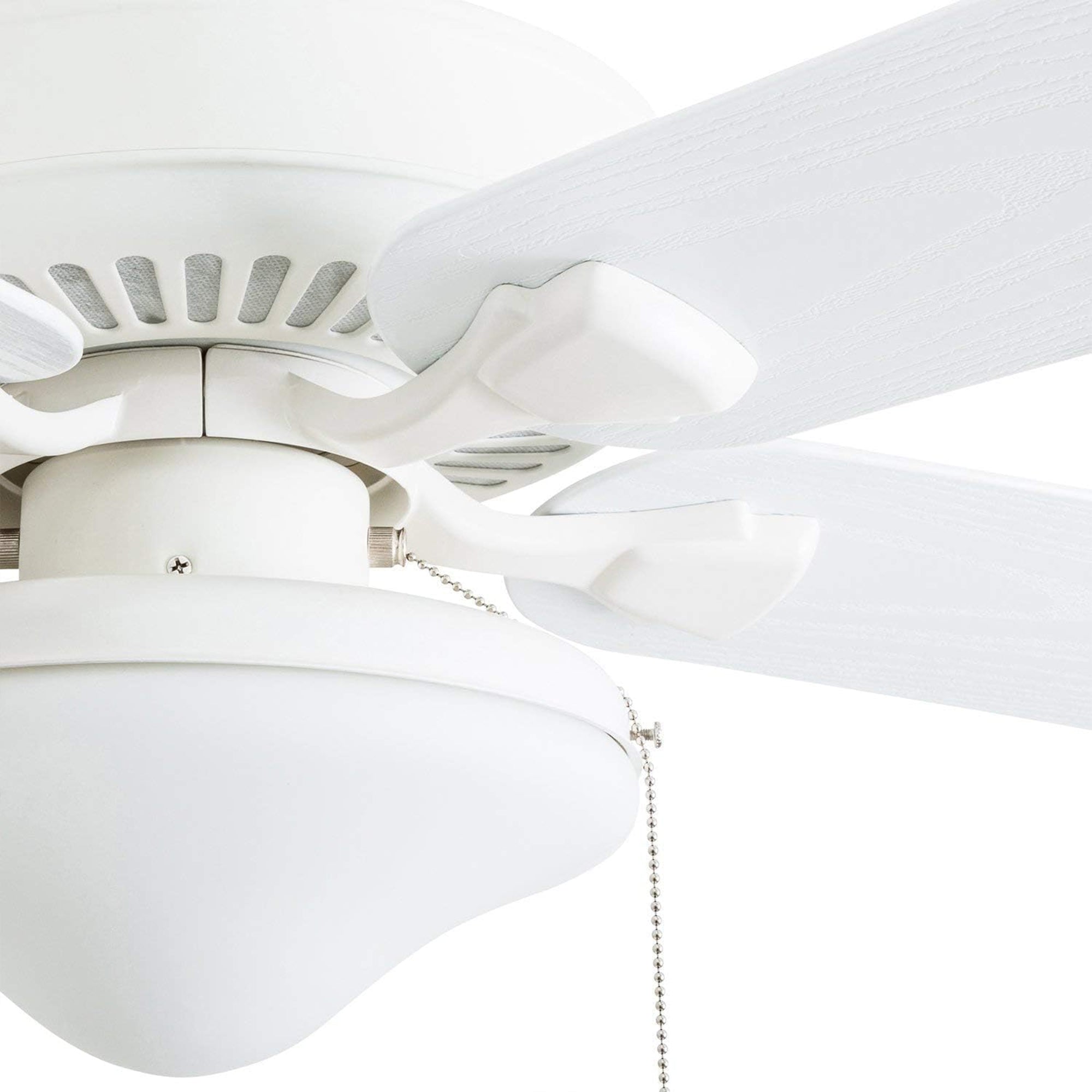 Honeywell Belmar 52 Inch Indoor Outdoor Ceiling Fan with Pull Chain, White - VMInnovations