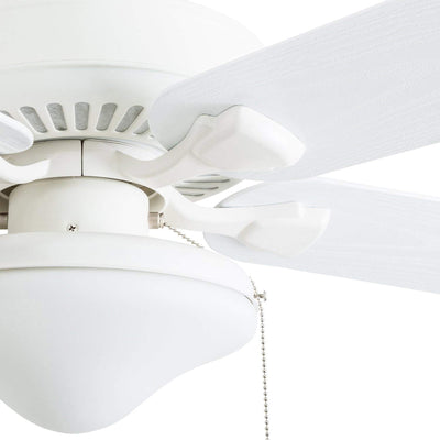 Honeywell Belmar 52 Inch Indoor Outdoor Ceiling Fan with Pull Chain, White - VMInnovations