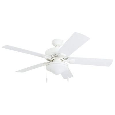 Honeywell Belmar 52 Inch Indoor Outdoor Ceiling Fan with Pull Chain, White - VMInnovations