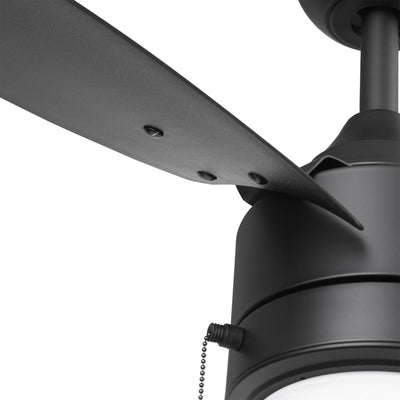 Prominence Home Teo 56 Inch Outdoor LED Ceiling Fan With Light, Matte Black - VMInnovations