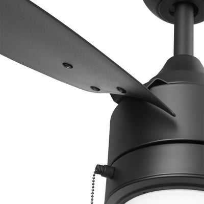 Prominence Home Teo 56 Inch Outdoor LED Ceiling Fan With Light, Matte Black - VMInnovations