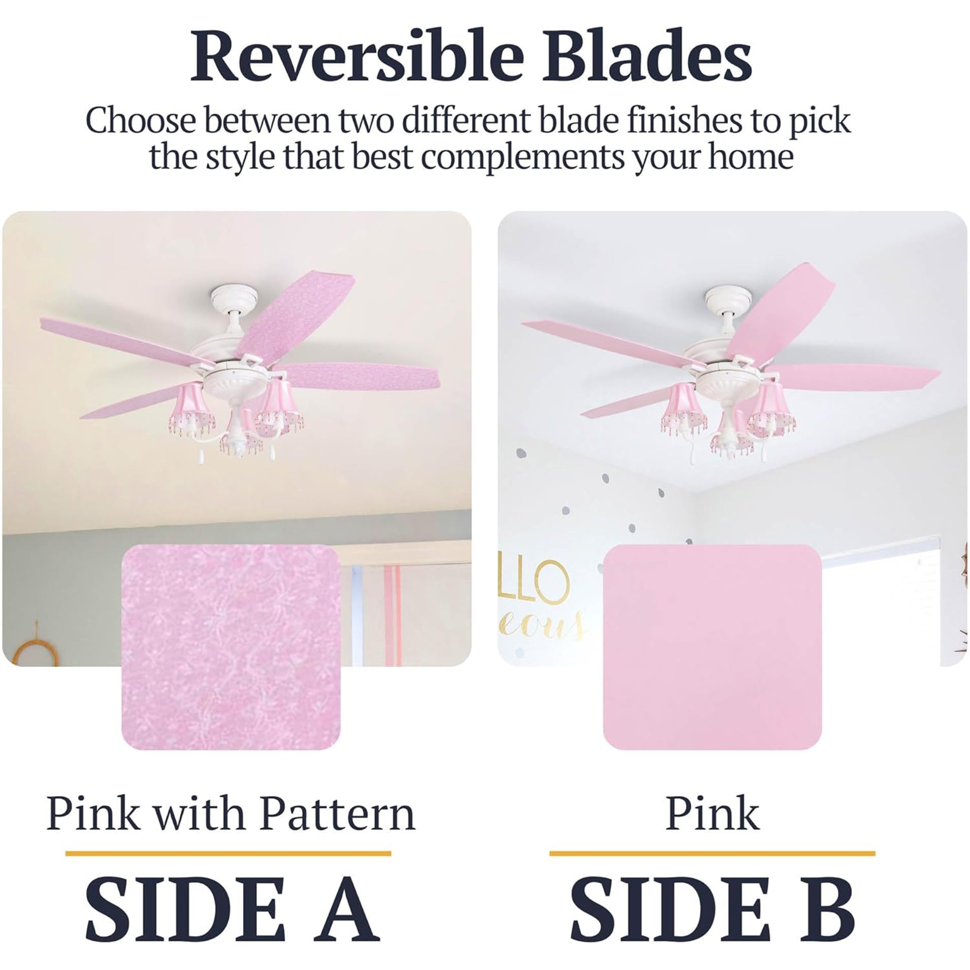 Prominence Home Elsa 48" Princess Style Indoor LED Ceiling Fan with Pull Chain - VMInnovations