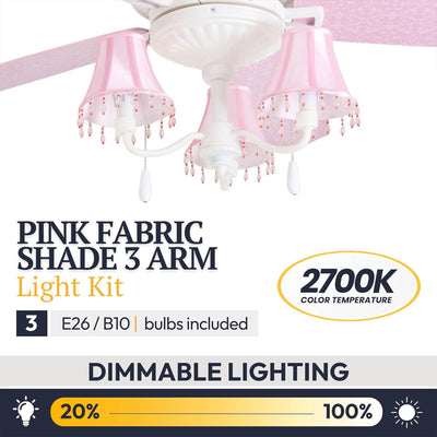 Prominence Home Elsa 48" Princess Style Indoor LED Ceiling Fan with Pull Chain - VMInnovations