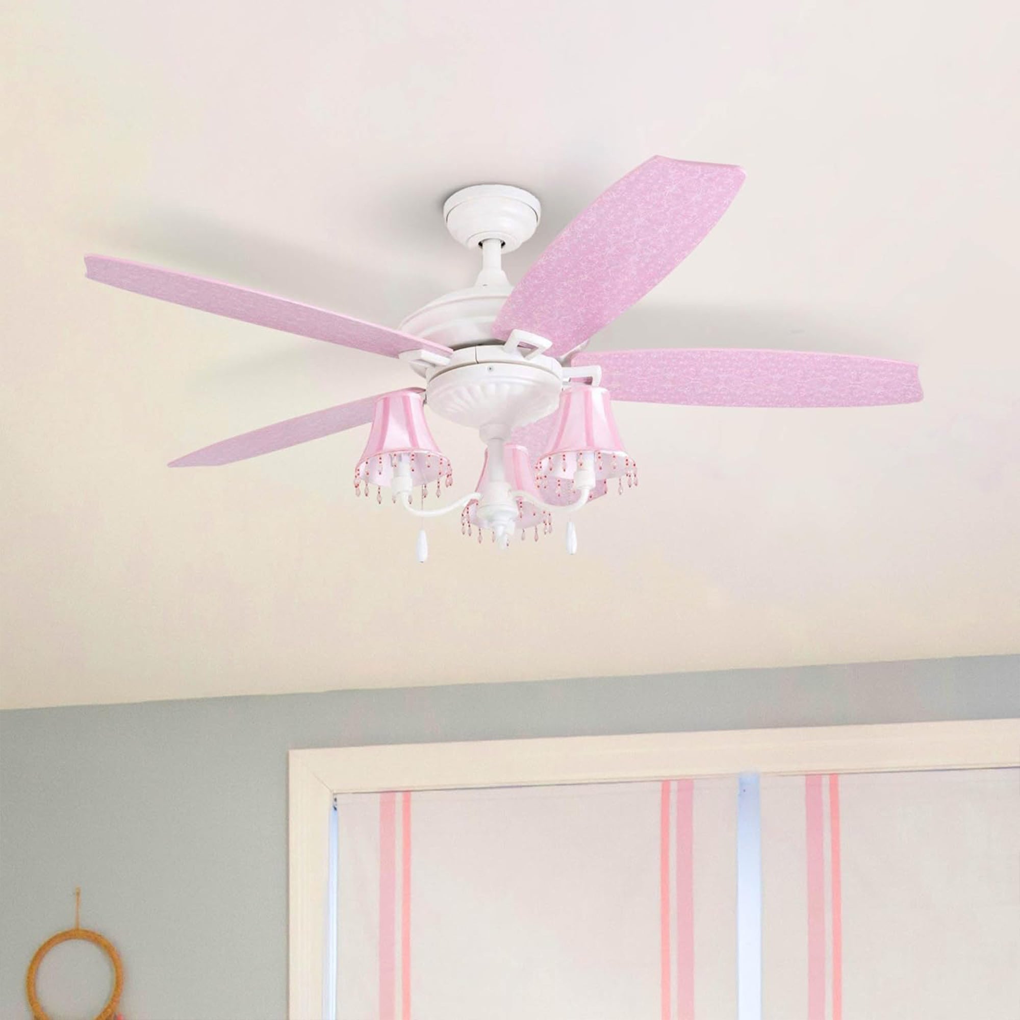 Prominence Home Elsa 48" Princess Style Indoor LED Ceiling Fan with Pull Chain - VMInnovations