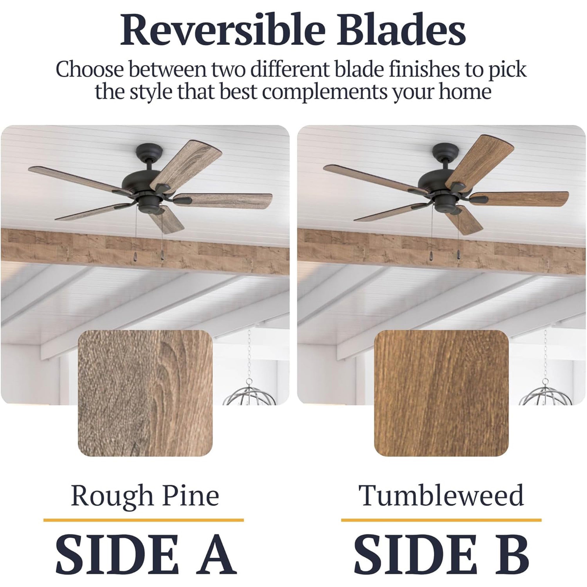 Honeywell Russwood 42" Indoor Ceiling Fan with Pull Chain, No Light, Bronze - VMInnovations