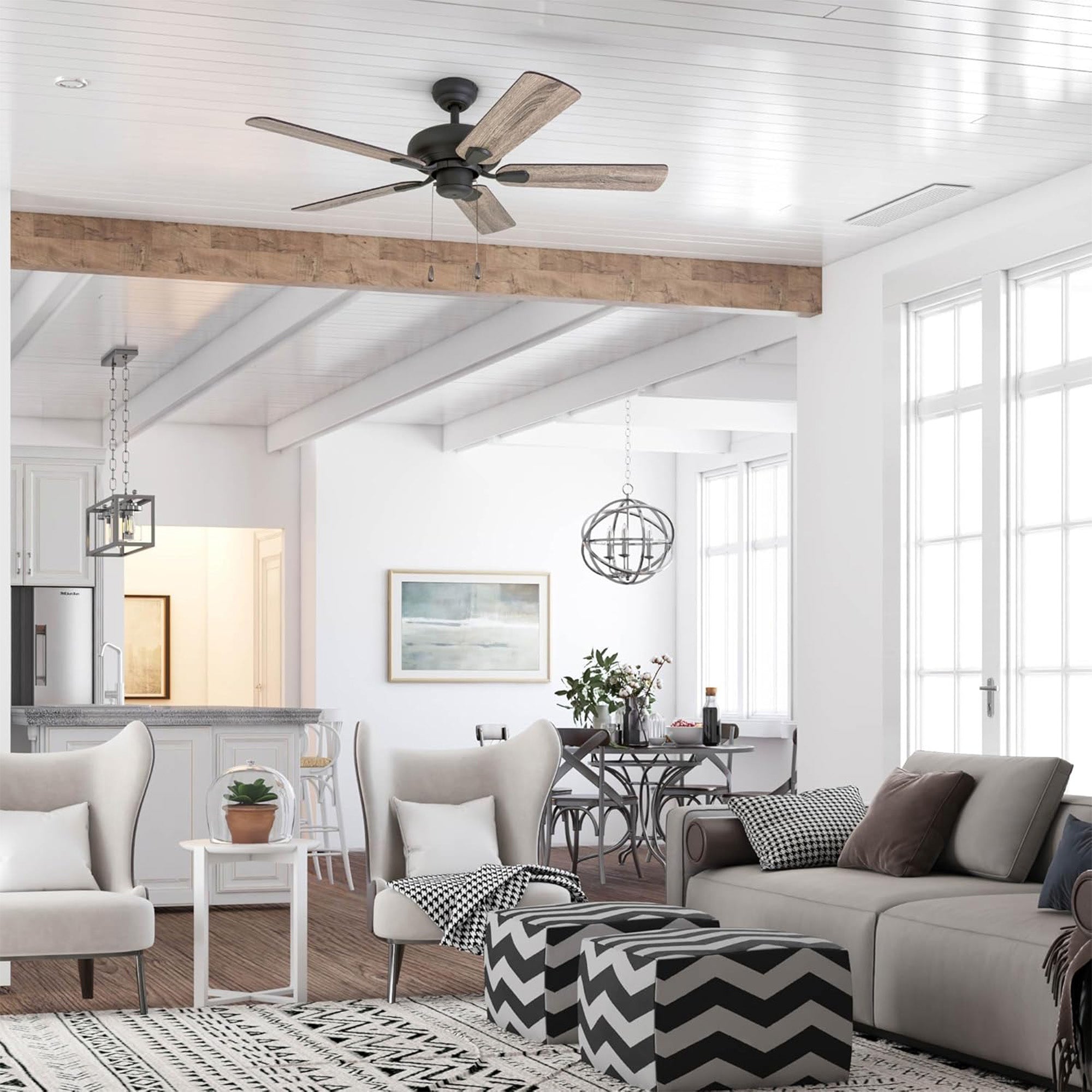 Honeywell Russwood 42" Indoor Ceiling Fan with Pull Chain, No Light, Bronze - VMInnovations