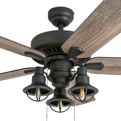 Prominence Home Ennora 52" Indoor Ceiling Fan with Light, Pull Chain, (Open Box)