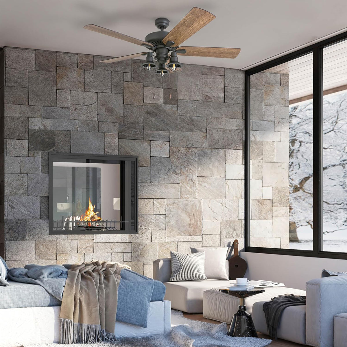 Prominence Home Ennora 52" Indoor Ceiling Fan with Light, Pull Chain, (Open Box)