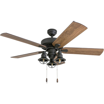 Prominence Home Ennora 52" Indoor Ceiling Fan with Light, Pull Chain, (Open Box)