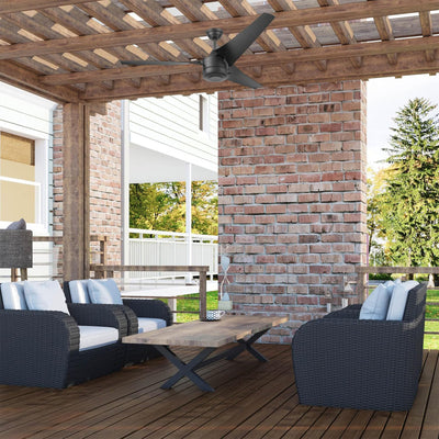 Prominence Home Talib 56 Inch Outdoor Ceiling Fan With No Light, Matte Black - VMInnovations