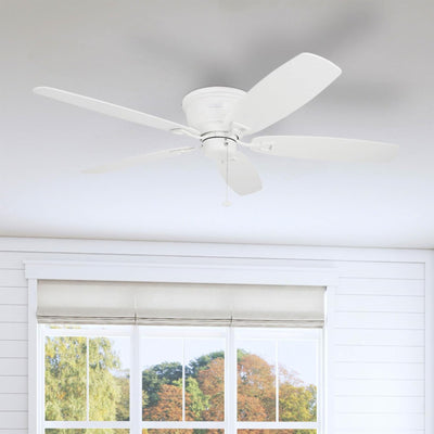 Honeywell Glen Alden 52" Indoor Ceiling Fan with Pull Chain, No Light, White