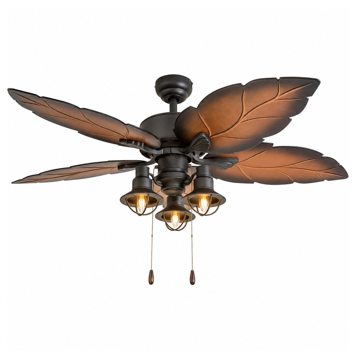 Prominence Home Ocean Crest 52" Ceiling Fan with Light and Pull Chain, Bronze - VMInnovations