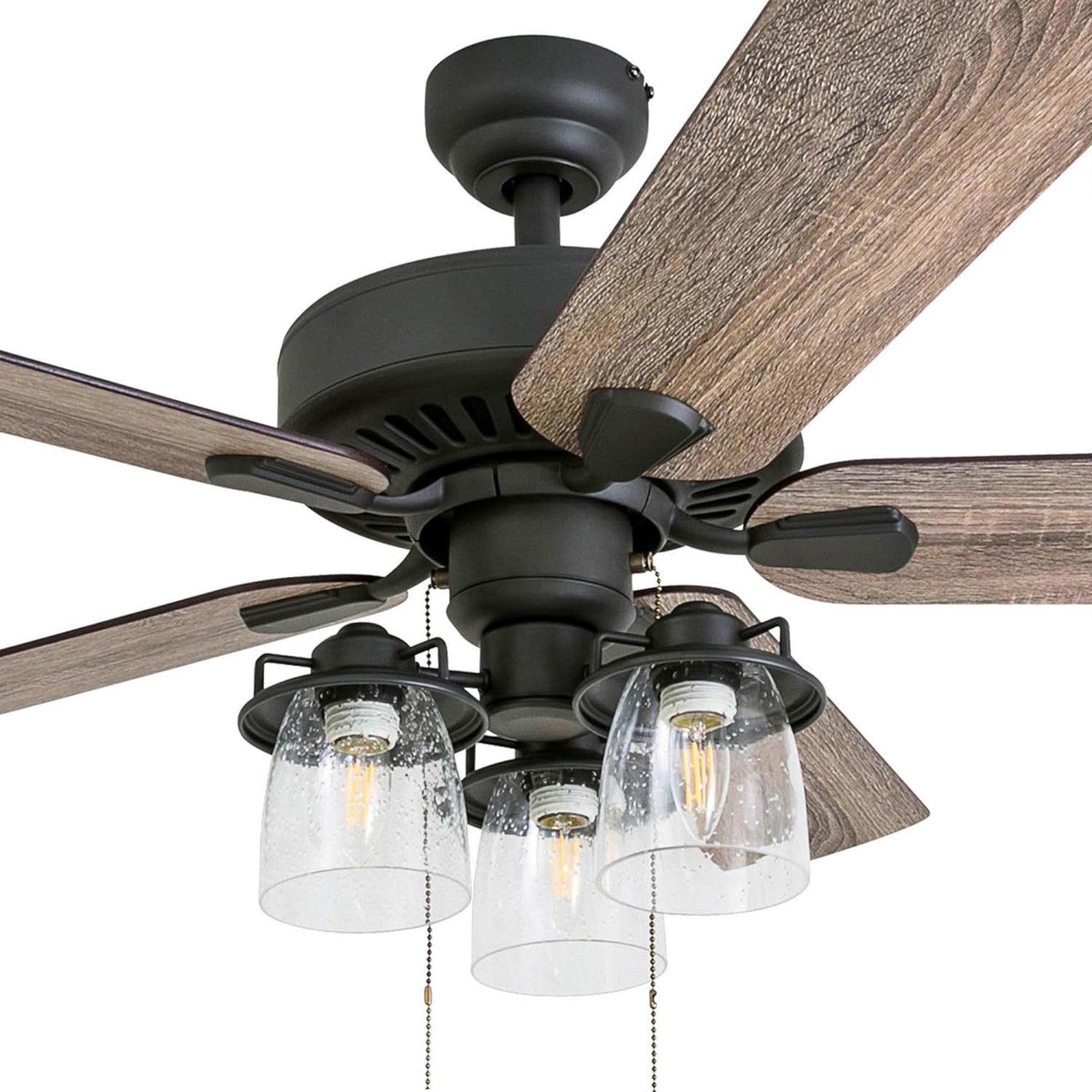 Prominence Home Briarcrest 52" Indoor Ceiling Fan with Light, Pull Chain, Bronze - VMInnovations