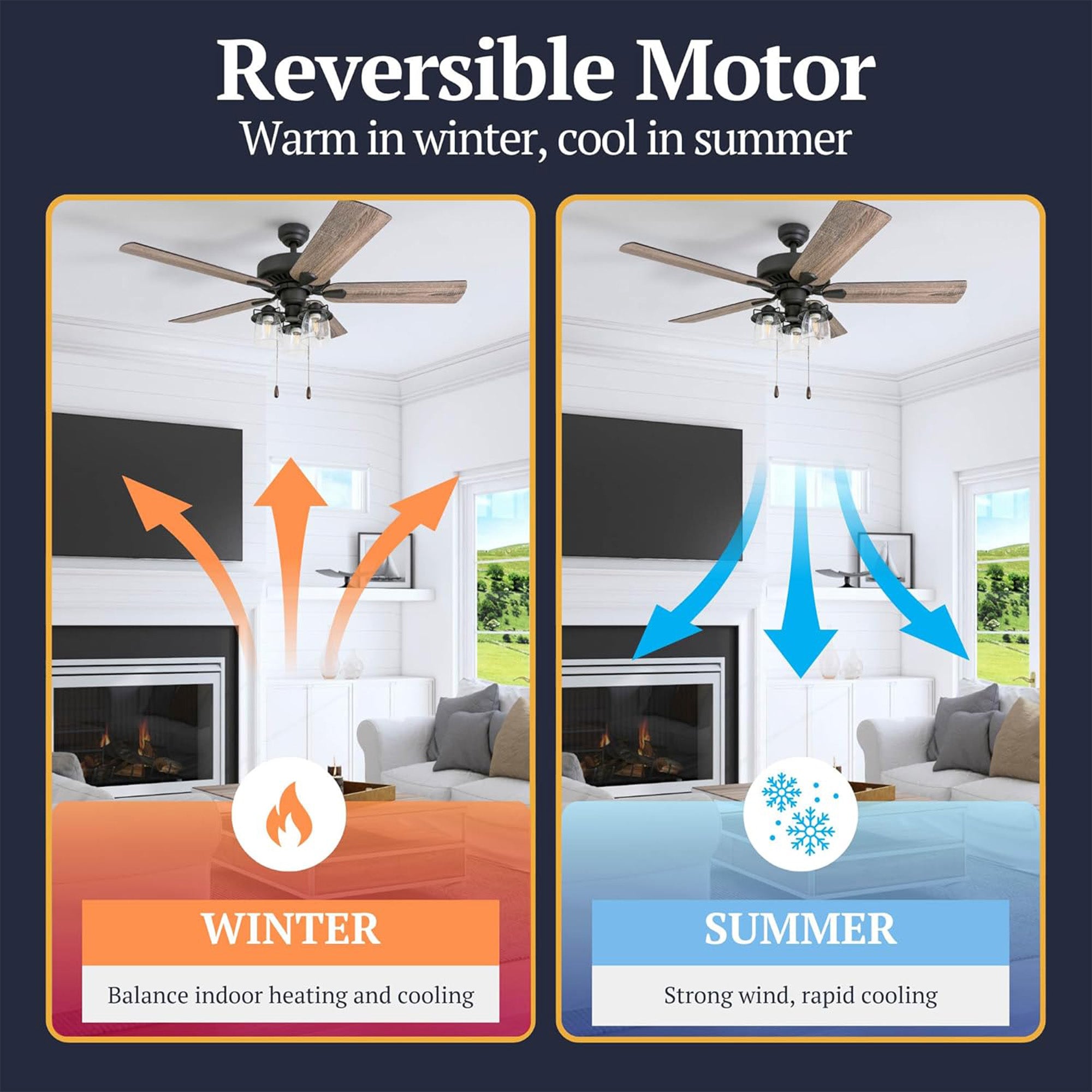 Prominence Home Briarcrest 52" Indoor Ceiling Fan with Light, Pull Chain, Bronze - VMInnovations