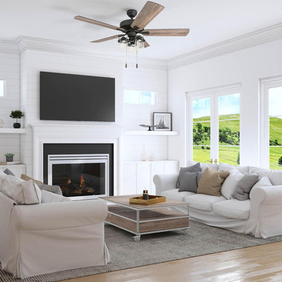 Prominence Home Briarcrest 52" Indoor Ceiling Fan with Light, Pull Chain, Bronze - VMInnovations