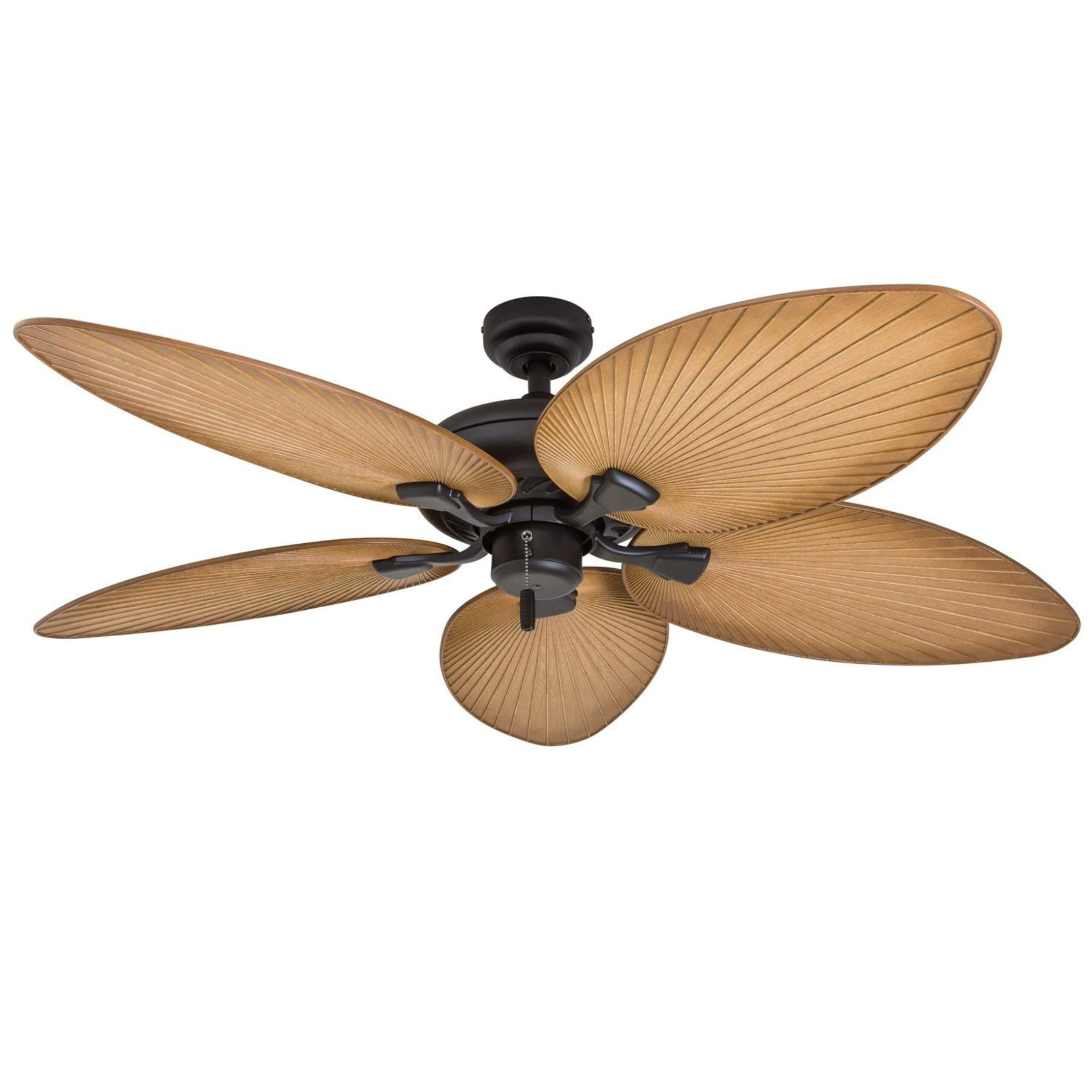 Honeywell Palm Island 52 Inch Indoor Outdoor Ceiling Fan w/Leaf Blades, (Used)