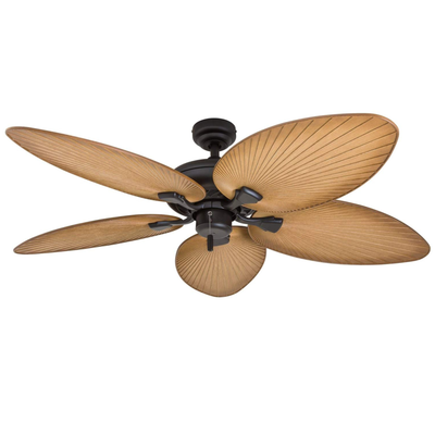 Honeywell Palm Island 52 Inch Indoor Outdoor Ceiling Fan w/Leaf Blades, (Used)
