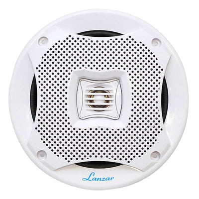 4) NEW LANZAR AQ6CXW 6.5" 400W 2-Way Marine/Boat Audio Stereo Speakers White