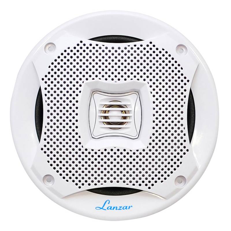 4) NEW LANZAR AQ6CXW 6.5" 400W 2-Way Marine/Boat Audio Stereo Speakers White