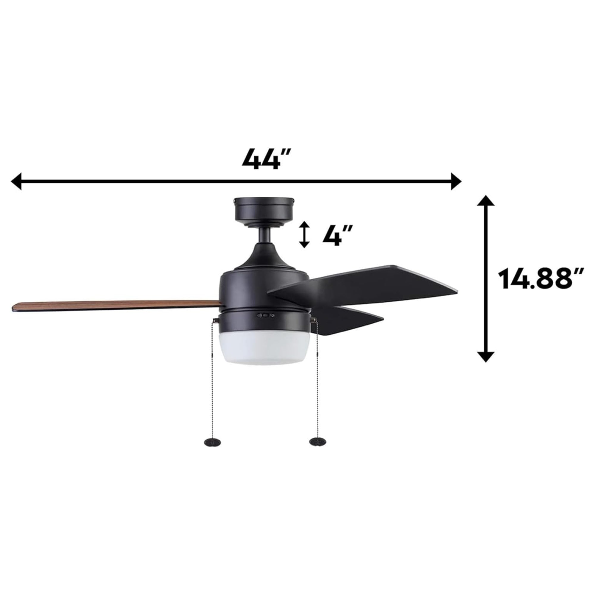 Honeywell Barcadero 44 Inch Indoor LED Ceiling Fan with Pull Chain, (Open Box)