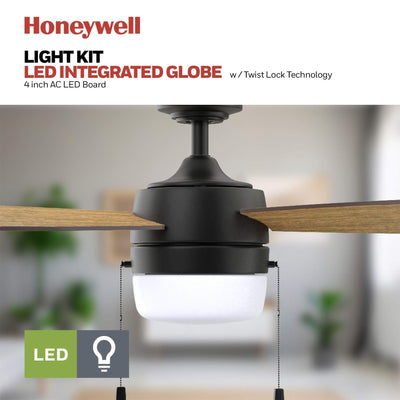 Honeywell Barcadero 44 Inch Indoor LED Ceiling Fan with Pull Chain, (Open Box)