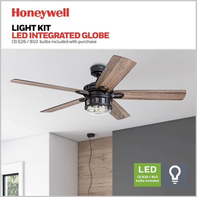 Honeywell Bonterra 52 Inch Ceiling Fan with LED Light & Remote, (Open Box)