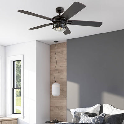 Honeywell Bonterra 52 Inch Ceiling Fan with LED Light & Remote,Black (For Parts) - VMInnovations