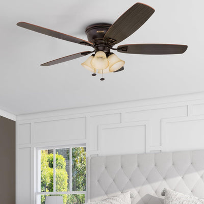 Honeywell Glen Alden 52" Indoor Ceiling Fan w/ Arm Light Kit, (Open Box)