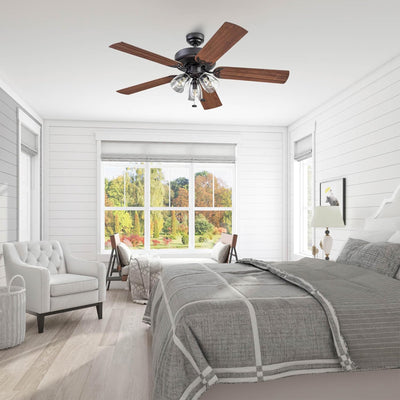 Prominence Home Saybrook 52 Inch Farmhouse LED Ceiling Fan with Light,(Open Box)