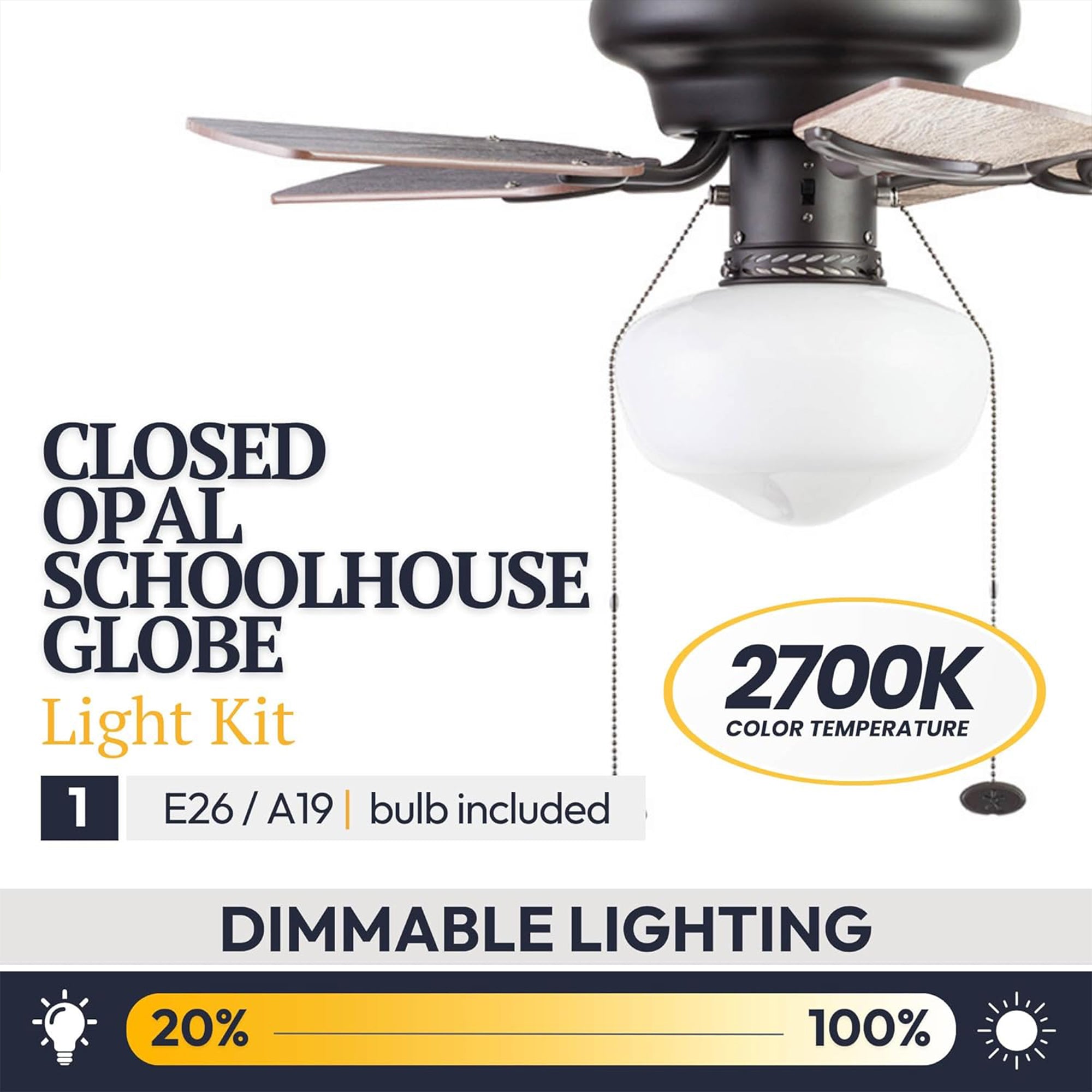 Prominence Home Hero 28in Flush Mount LED Ceiling Fan w/Light, Bronze (Open Box)