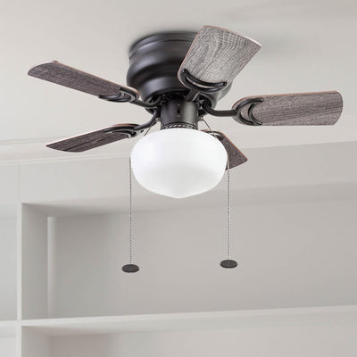 Prominence Home Hero 28in Flush Mount LED Ceiling Fan w/Light, Bronze (Open Box) - VMInnovations