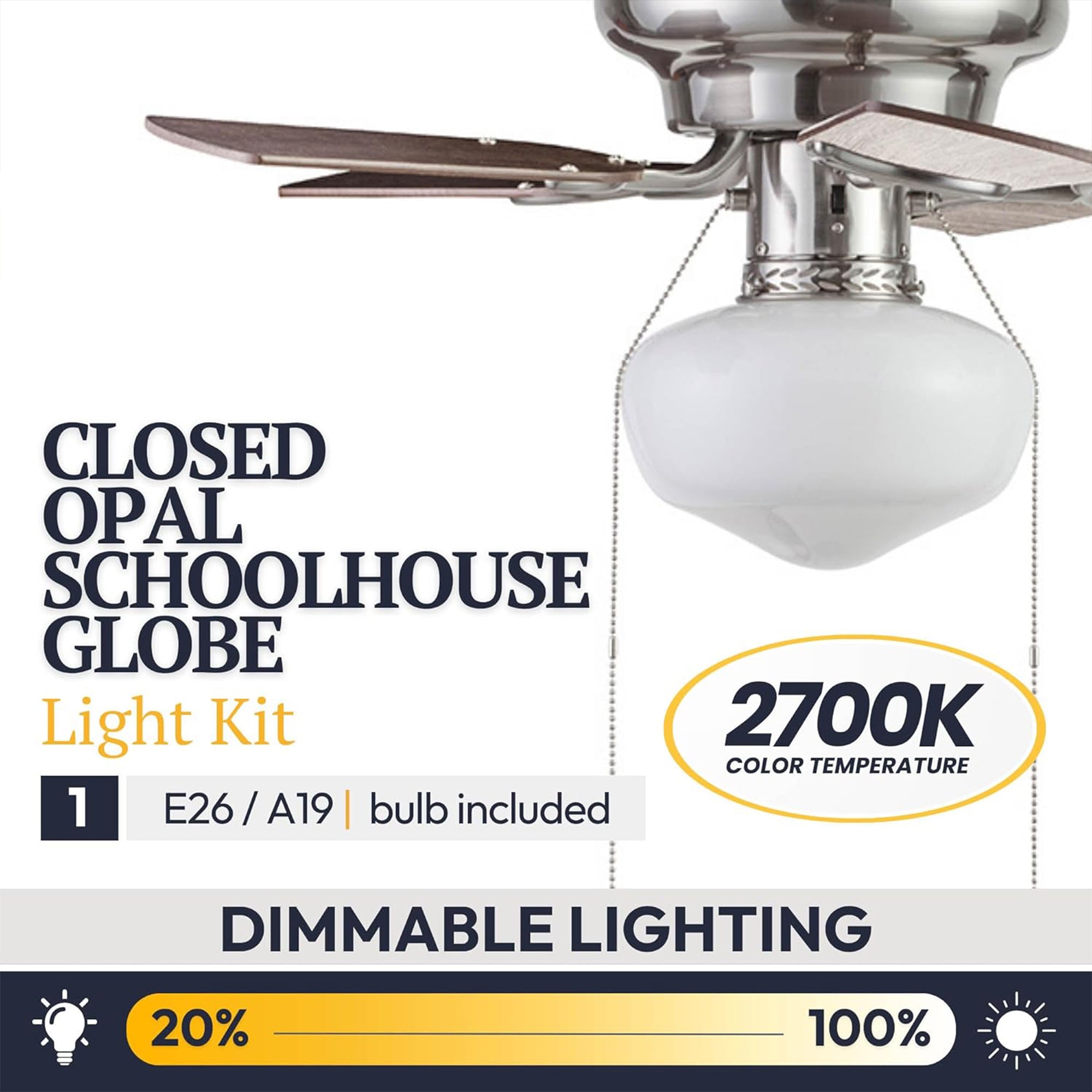 Prominence Home Hero 28 In Flush Mount LED Ceiling Fan Brushed Nickel (Open Box)
