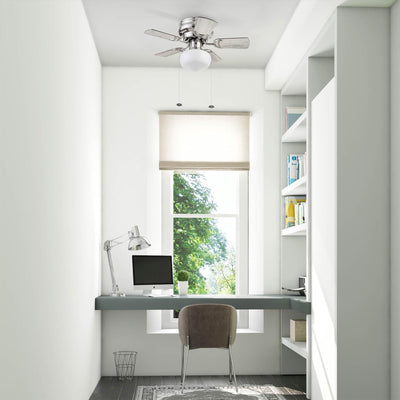 Prominence Home Hero 28 In Flush Mount LED Ceiling Fan Brushed Nickel (Open Box)