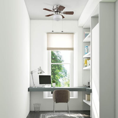 Prominence Home Hero 28 In Flush Mount LED Ceiling Fan Brushed Nickel (Open Box)