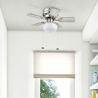 Prominence Home Hero 28 In Flush Mount LED Ceiling Fan Brushed Nickel (Open Box)