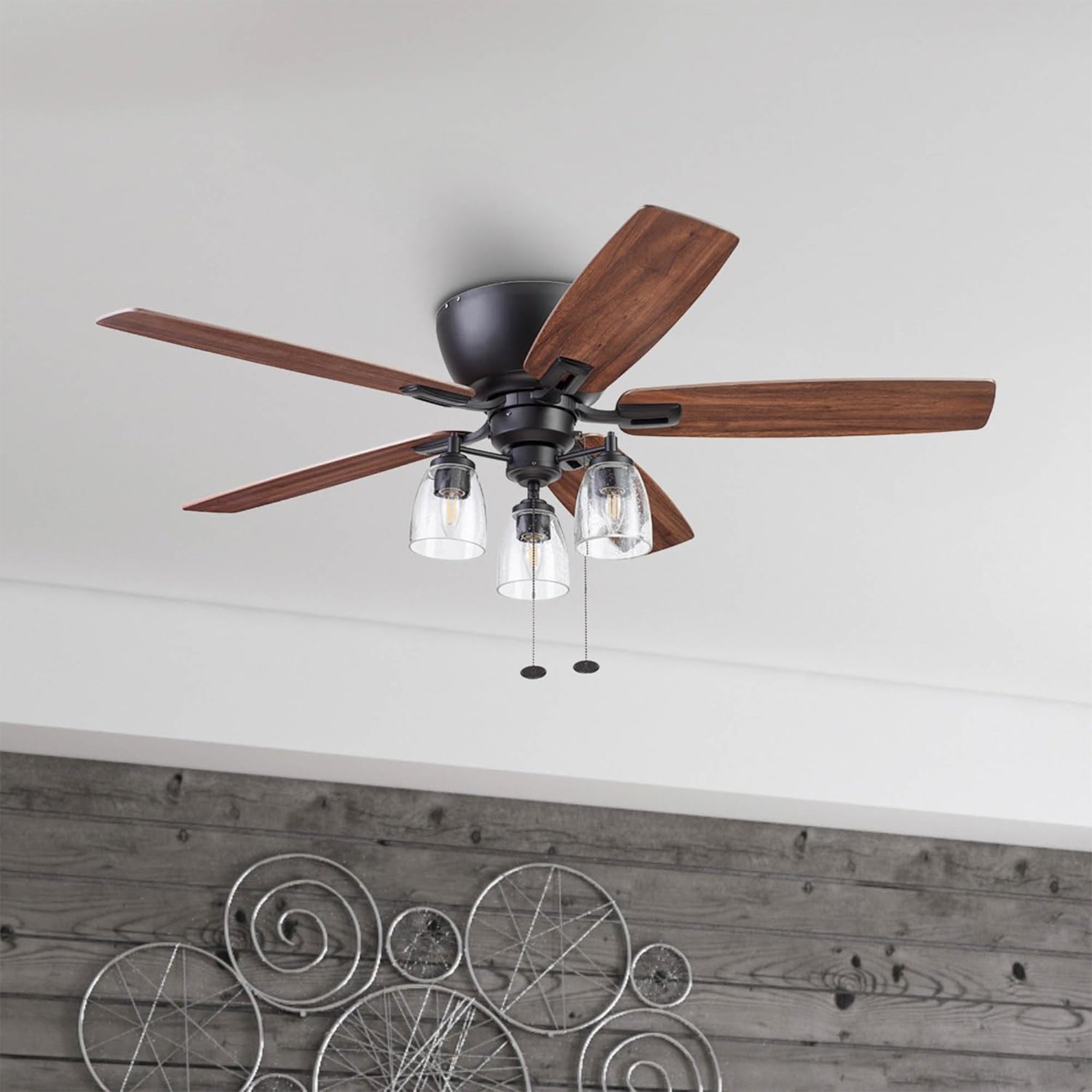 Prominence Home 52" Flush Mount LED Ceiling Fan w/Light, Bronze (For Parts)