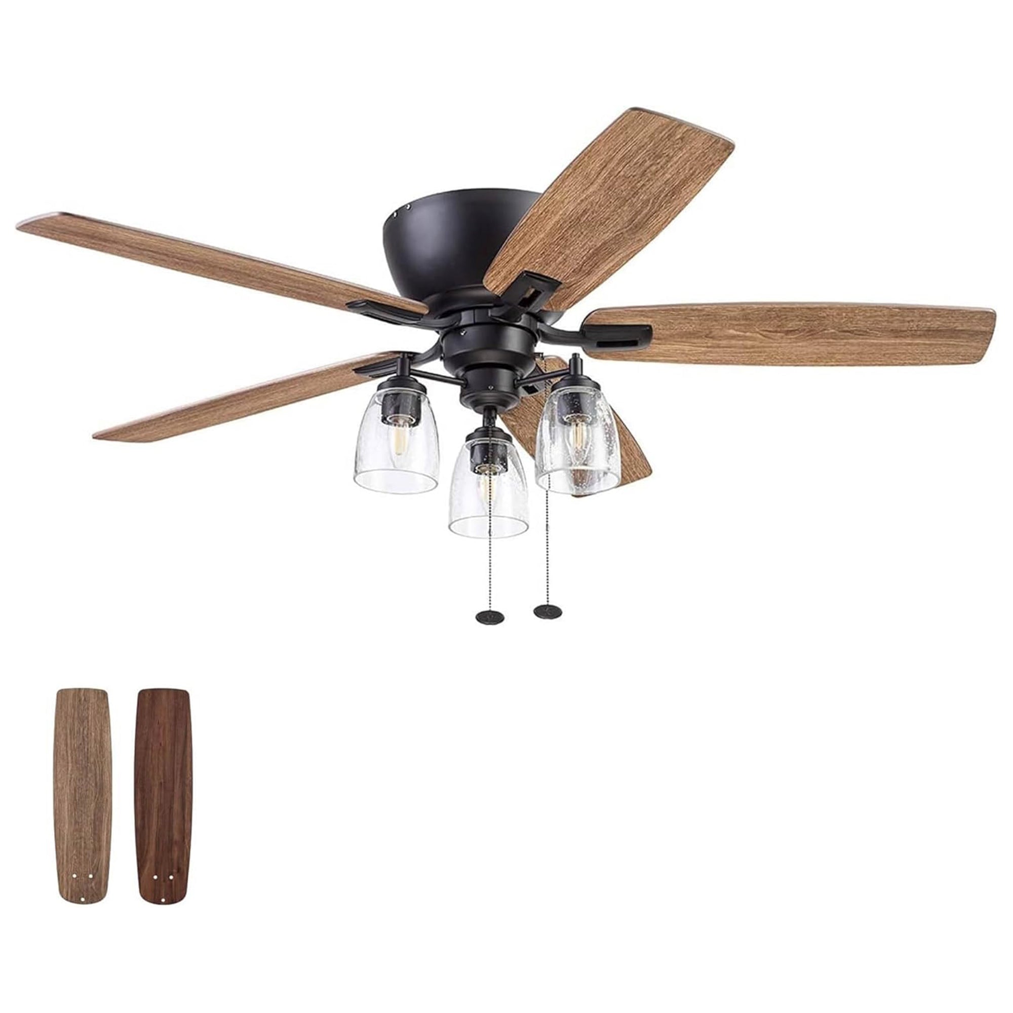 Prominence Home 52" Flush Mount LED Ceiling Fan w/Light, Bronze (For Parts)