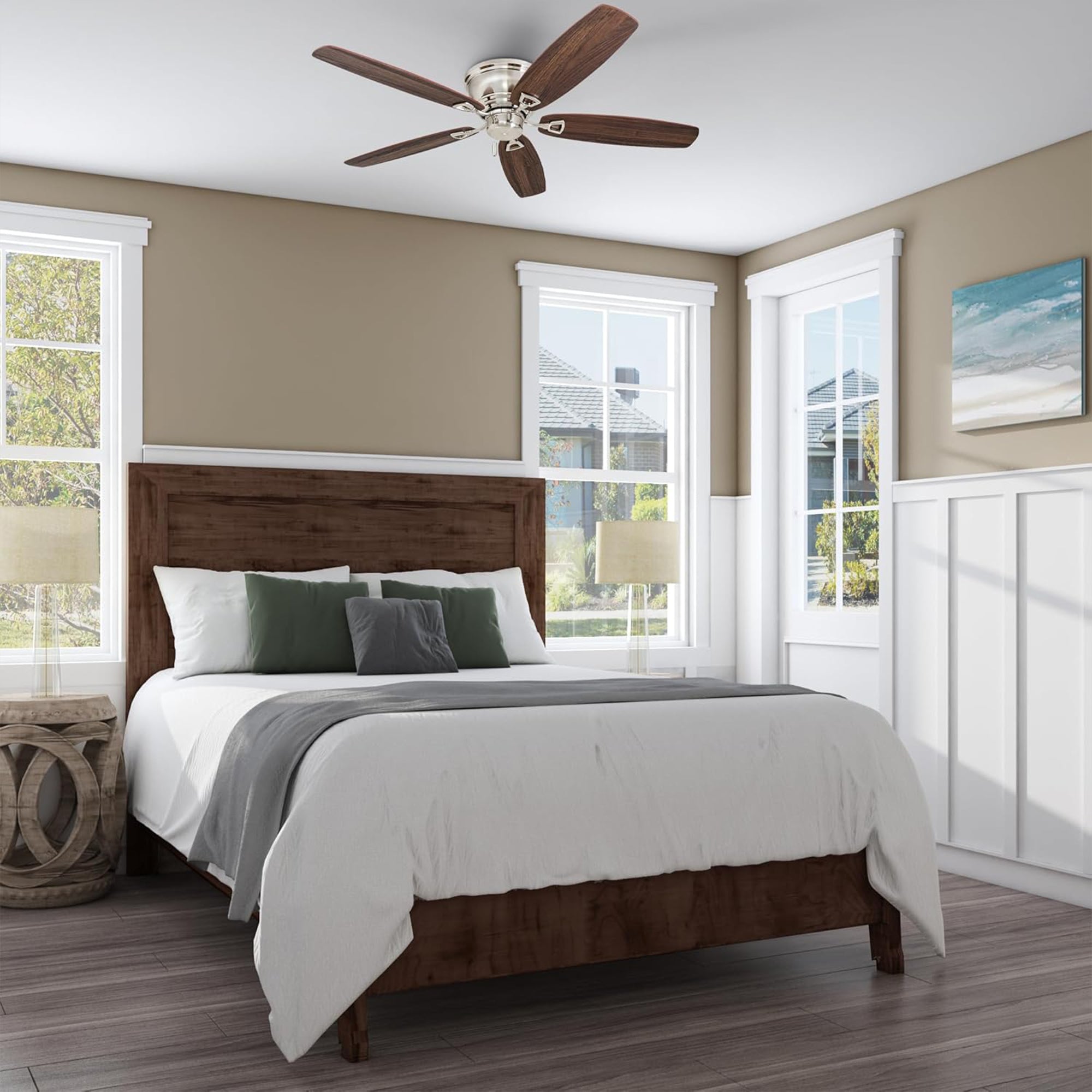 Honeywell Glen Alden 52 Inch Indoor Ceiling Fan with No Light, (Open Box)