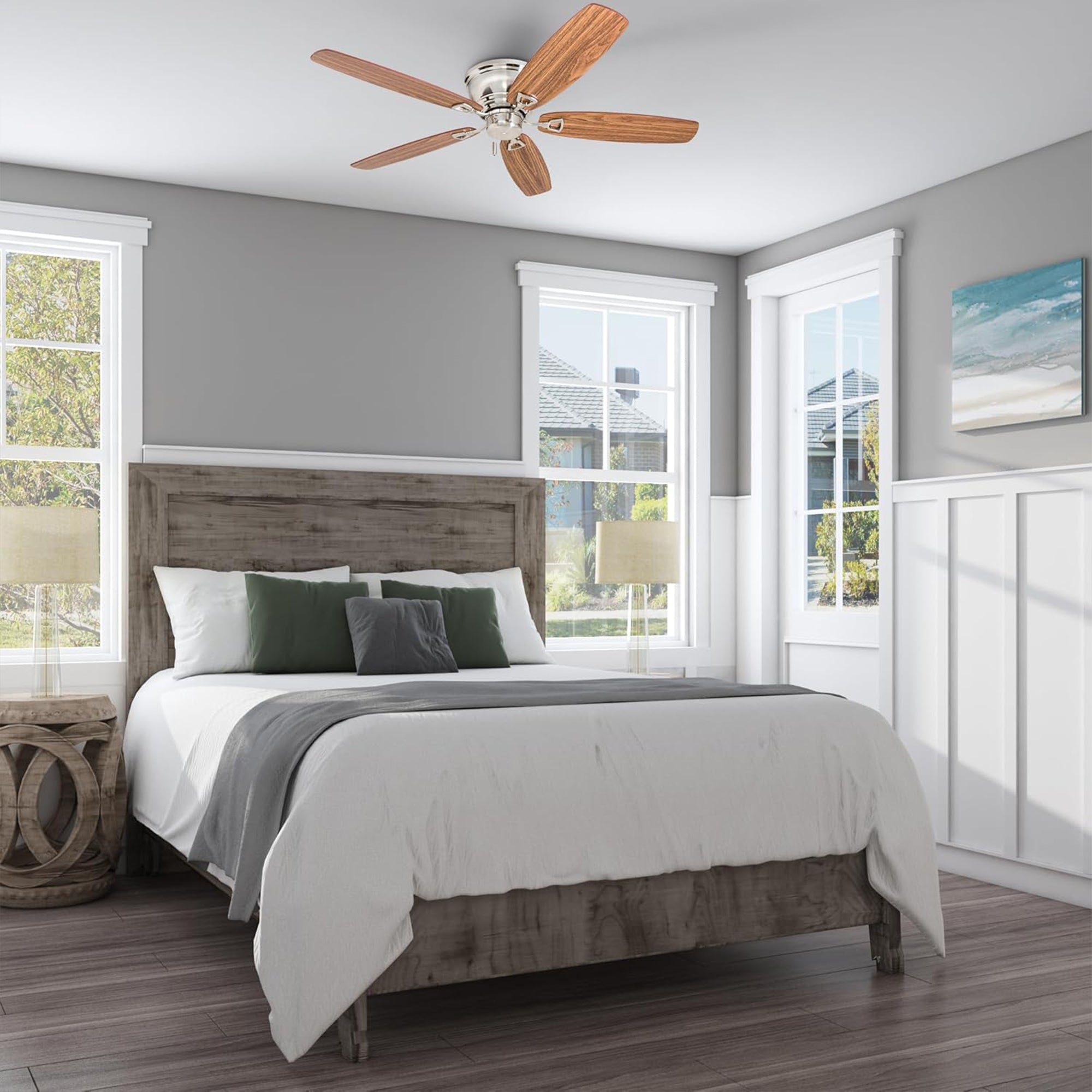 Honeywell Glen Alden 52 Inch Indoor Ceiling Fan with No Light, (Open Box)