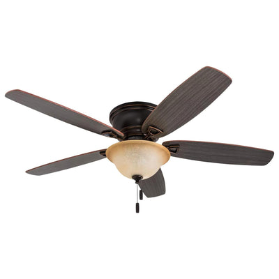 Honeywell Glen Alden 52" Indoor Ceiling Fan with Bowl Light, Pull Chain (Used)