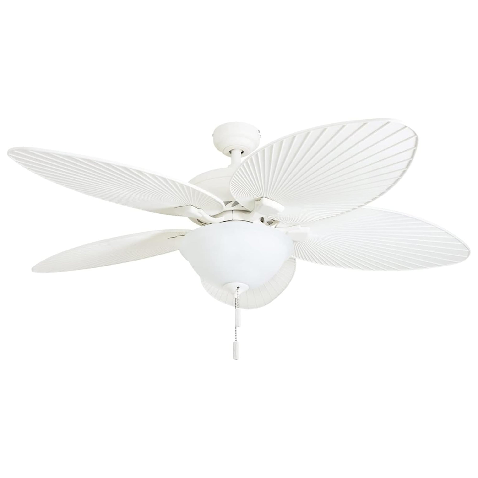 Honeywell Palm Island 52" Tropical Ceiling Fan with Pull Chain, LED Light, White - VMInnovations
