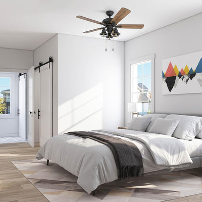 Prominence Home Piercy Farmhouse LED Ceiling Fan with Light and Remote, 42" (Open Box)