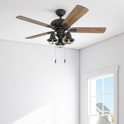Prominence Home Piercy Farmhouse LED Ceiling Fan with Light and Remote, 42" (Open Box)