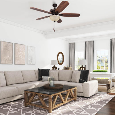 Prominence Home Spring Hollow LED Ceiling Fan w/ Light and Pull Chain(For Parts)