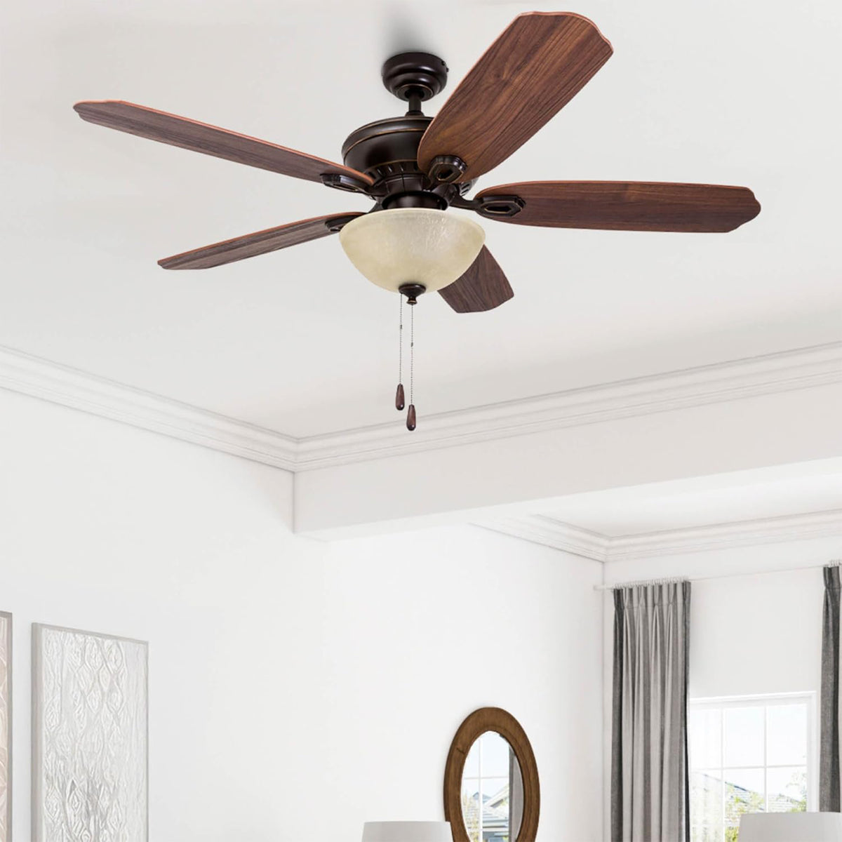Prominence Home Spring Hollow LED Ceiling Fan w/ Light and Pull Chain (Open Box)