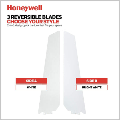 Honeywell Eamon 52" Ceiling Fan with LED Light and Remote Control, (Open Box)