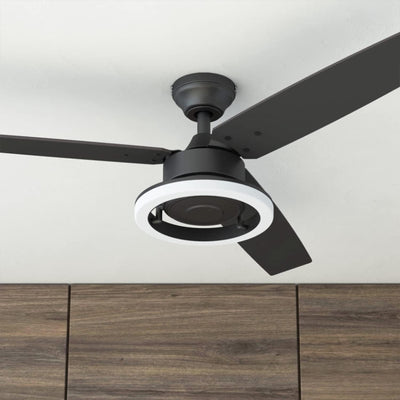 Prominence Home Orbis 52 Inch Indoor LED Ceiling Fan with Light, Matte Black - VMInnovations