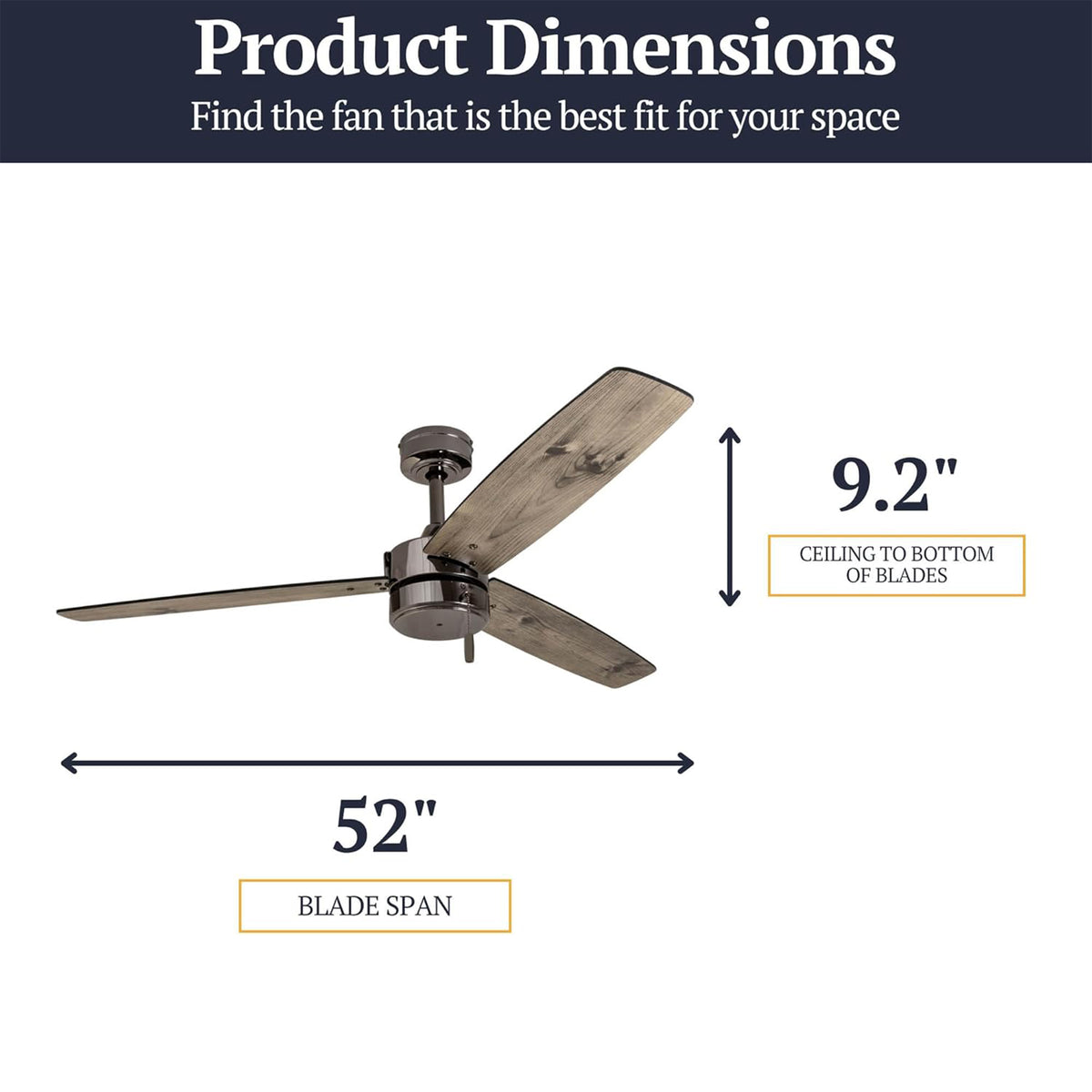 Prominence Home Journal 52 Inch Outdoor Ceiling Fan with Pull Chain (Open Box) - VMInnovations