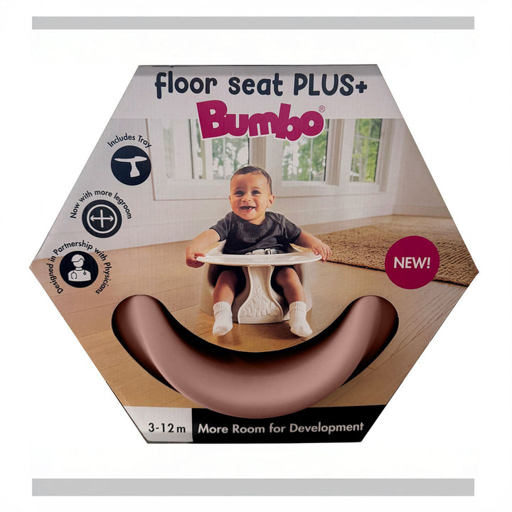 Bumbo Infant Floor Seat PLUS+ Sit Up Chair, Adjustable Harness, Sonoran Rose - VMInnovations