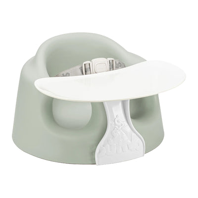 Bumbo Infant Floor Seat PLUS+ Sit Up Chair, Adjustable Safety Harness, Agave